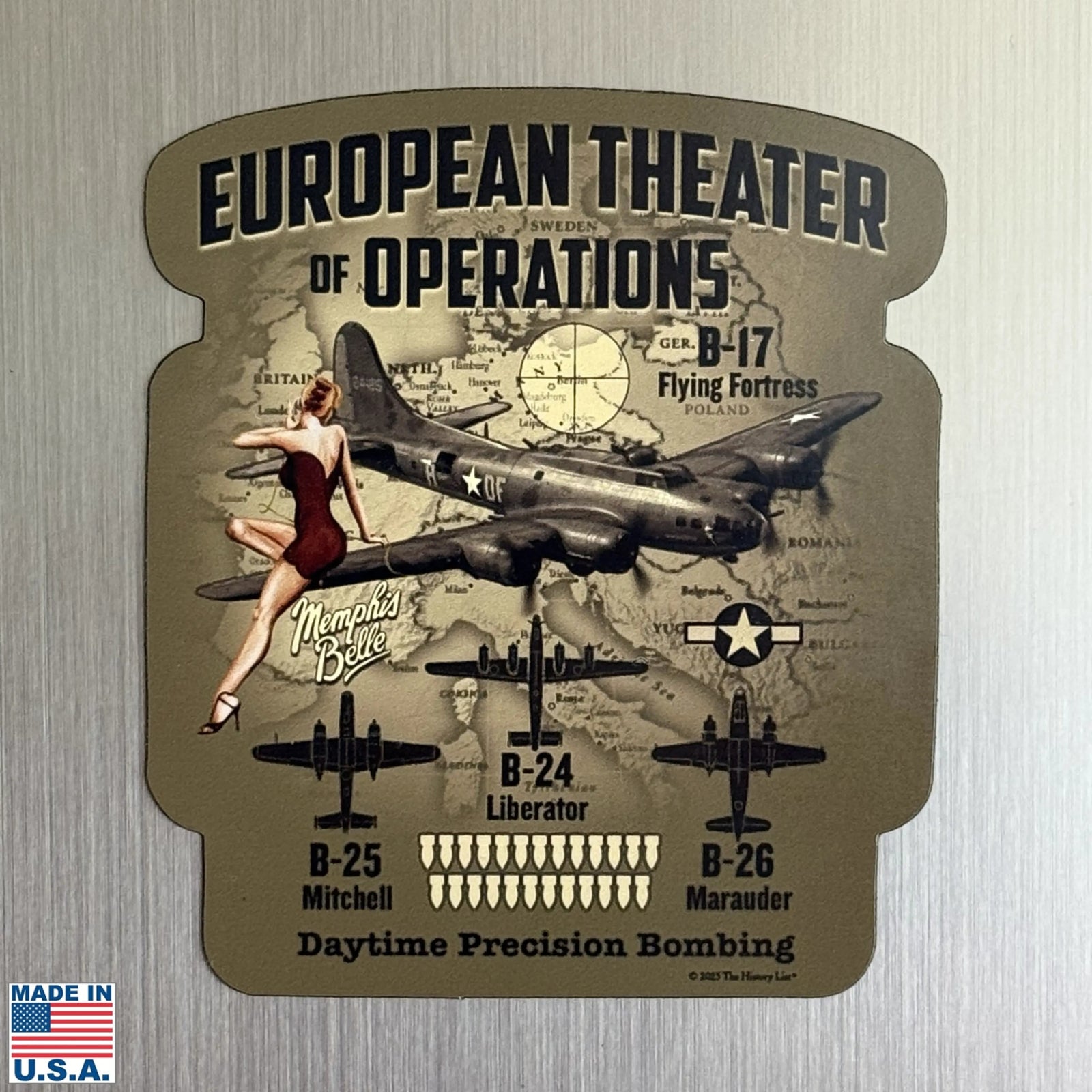 WWII Allied Bombers over Europe Magnet from The History List store