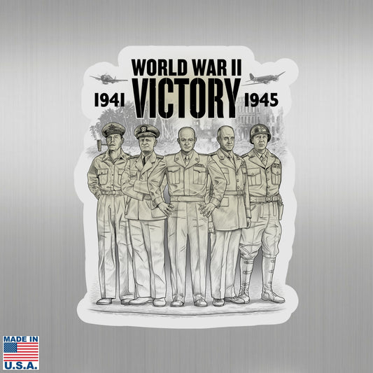WWII Victory Five American Commanders Magnet