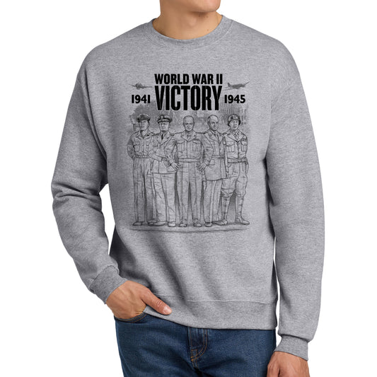 WWII Victory Five American Commanders Crewneck sweatshirt