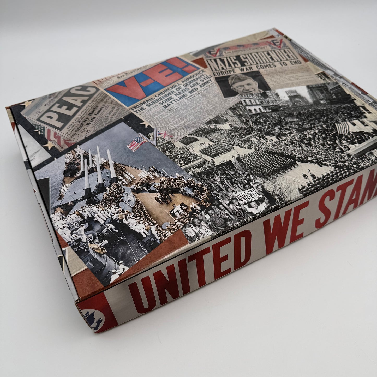 WWII History Box with a small poster stickers, magnets, and bookmarks — Made in America