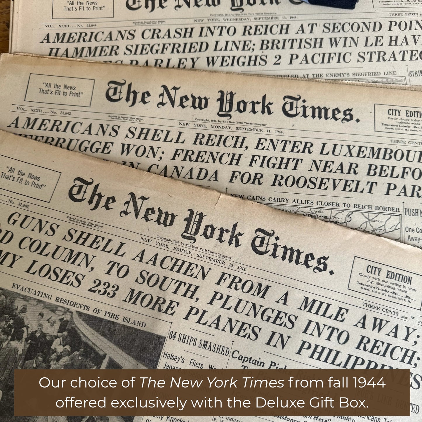 Victory in World War II Gift Box — Deluxe box with historic newspaper, escape map, more