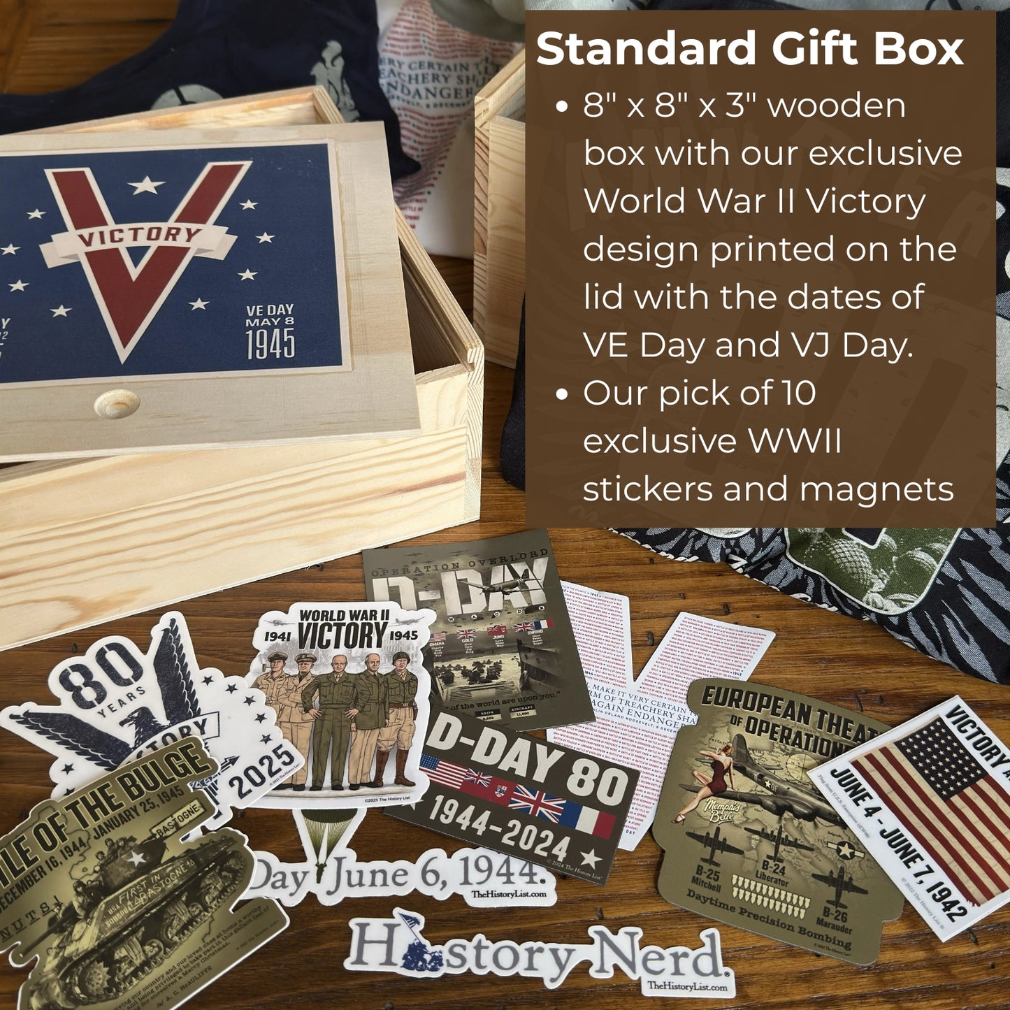 Victory in World War II Gift Box — Deluxe box with historic newspaper, escape map, more