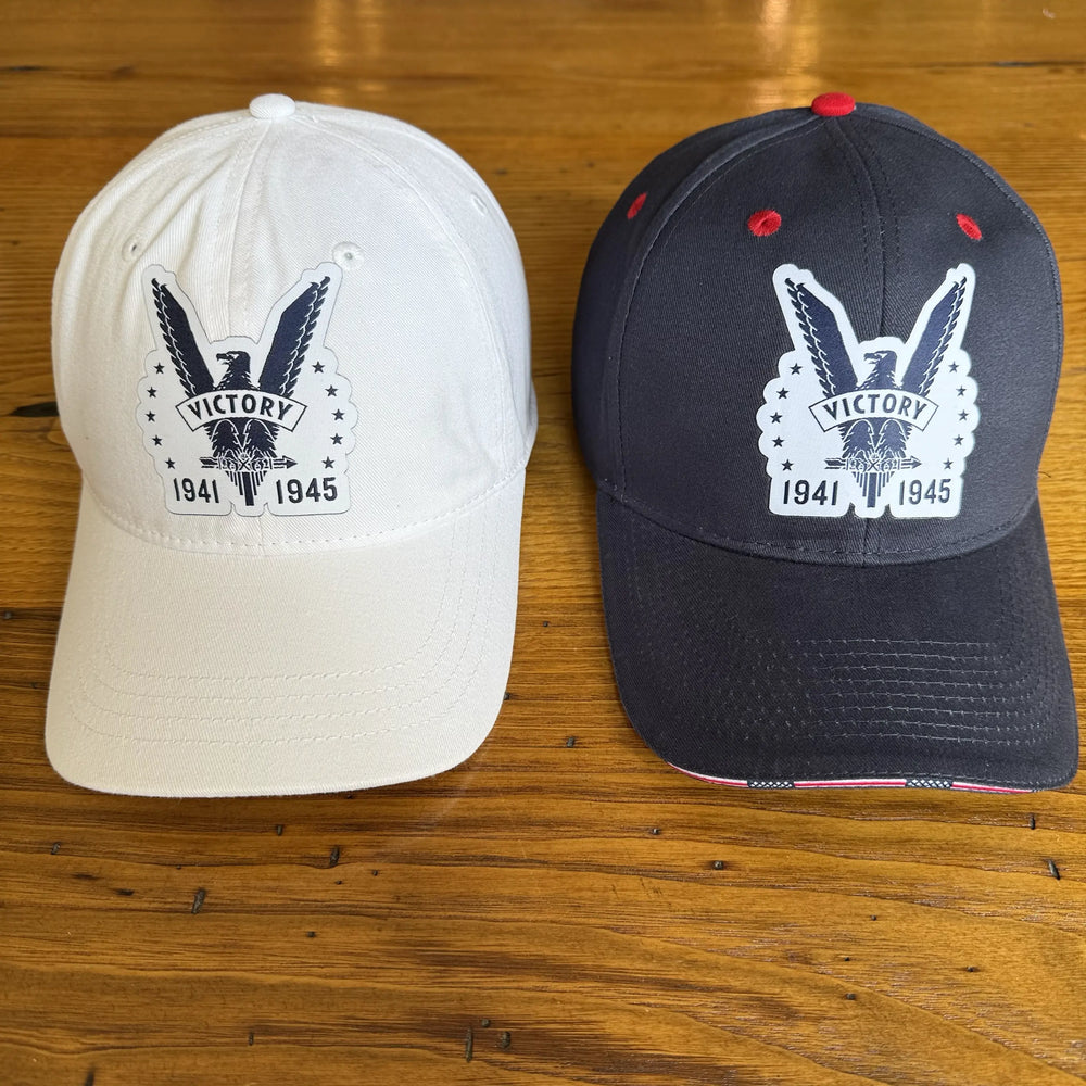 Two WWII Victory 80th Anniversary Caps from The History List store 