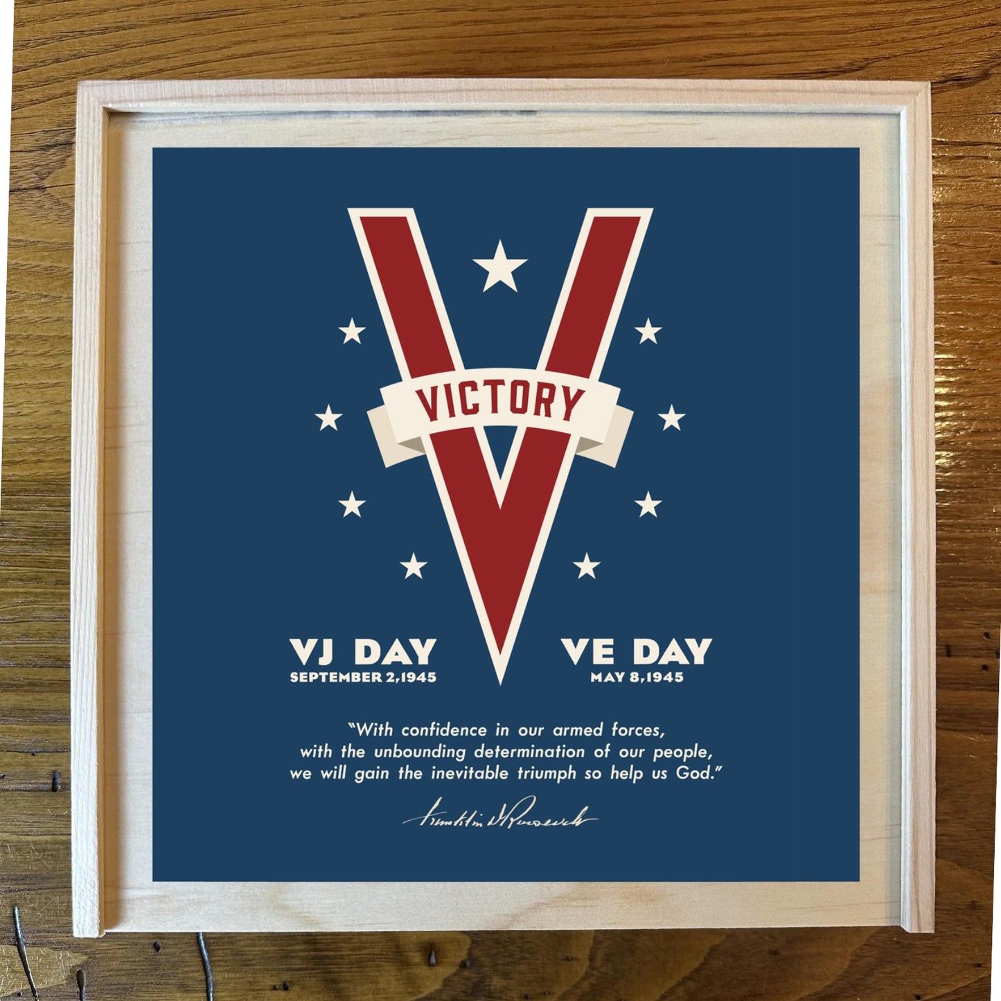 WWII Victory Wooden Box from The History List Store