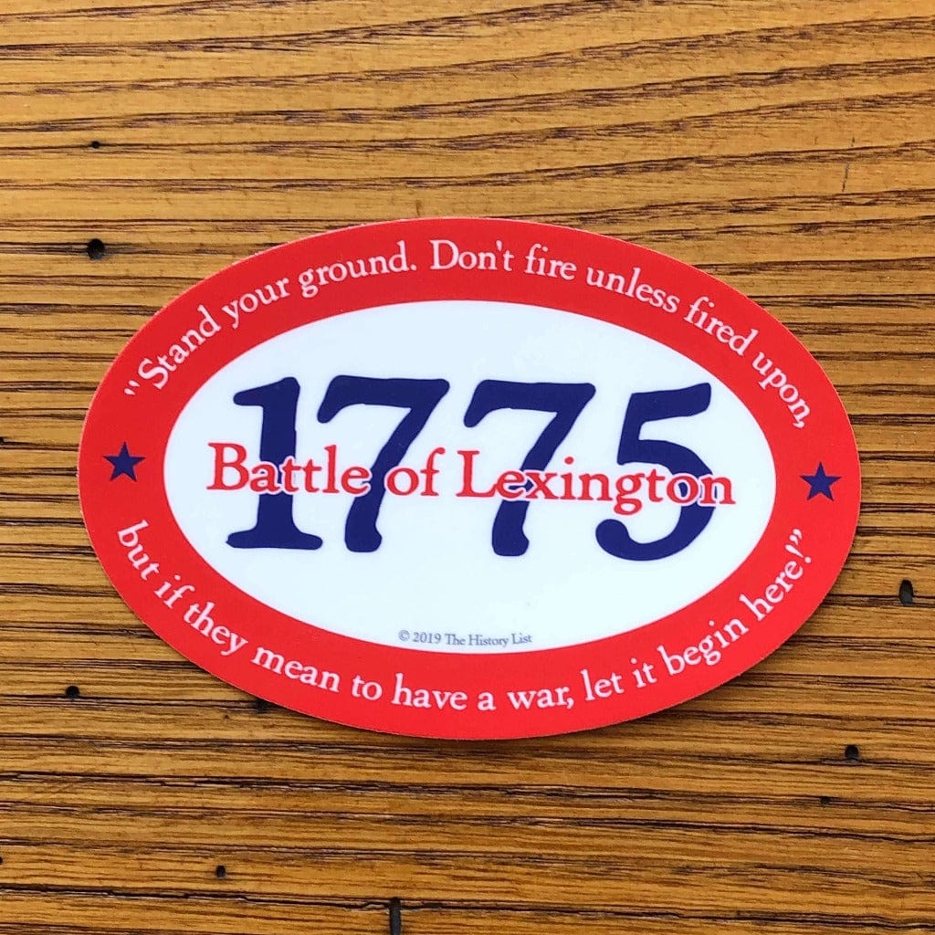 "1775 Battle of Lexington" Bumper sticker from The History List Store