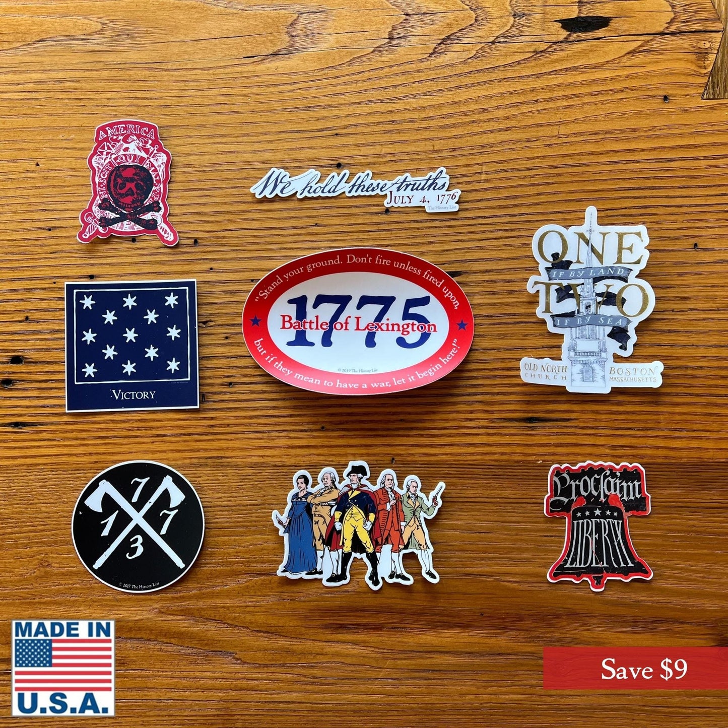 "Revolutionary War" Sticker pack from the History list store