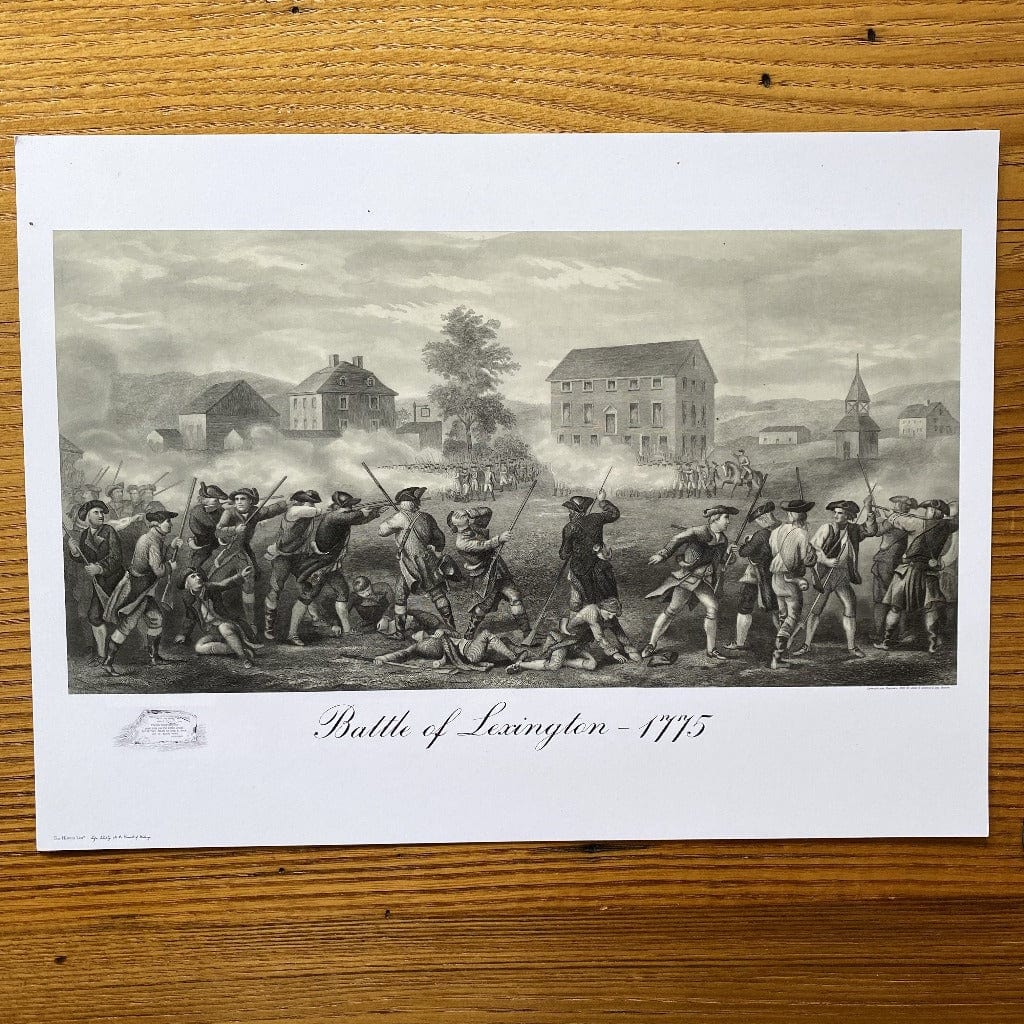 Battle of Lexington Small Poster from the History List Store