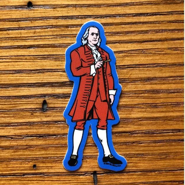 "Revolutionary Superheroes - Ben Franklin" Sticker from The History List Store