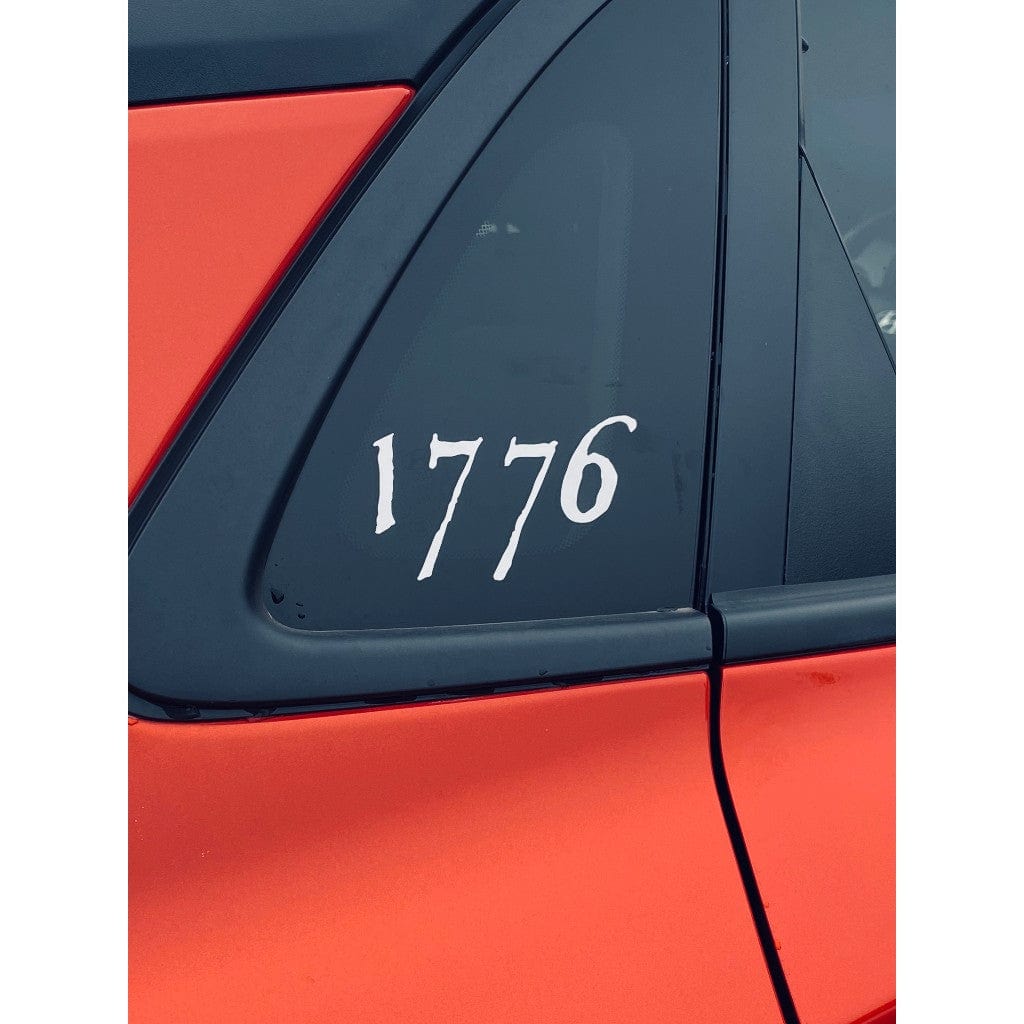 Installed "1776" Vinyl Decal Sticker From the History List Store