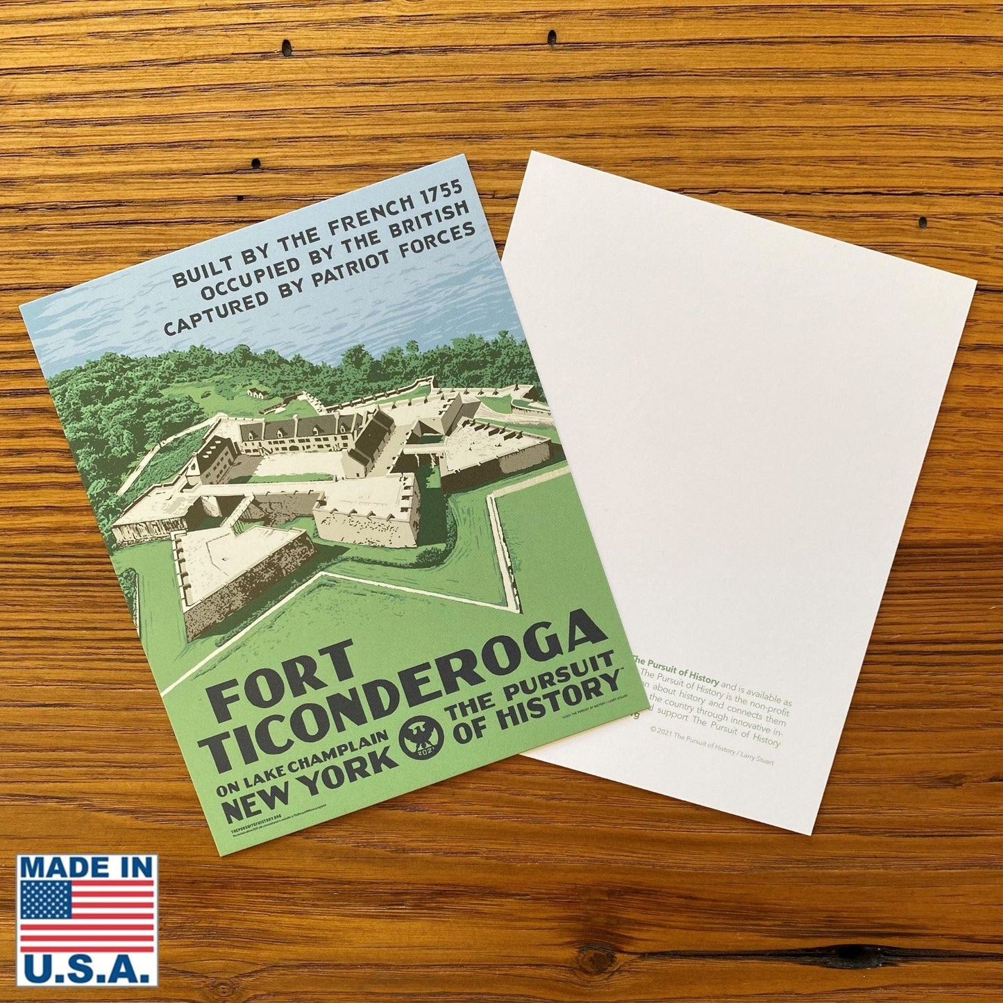 Fort Ticonderoga Cards - Sold in a pack of 10 from the History List Store