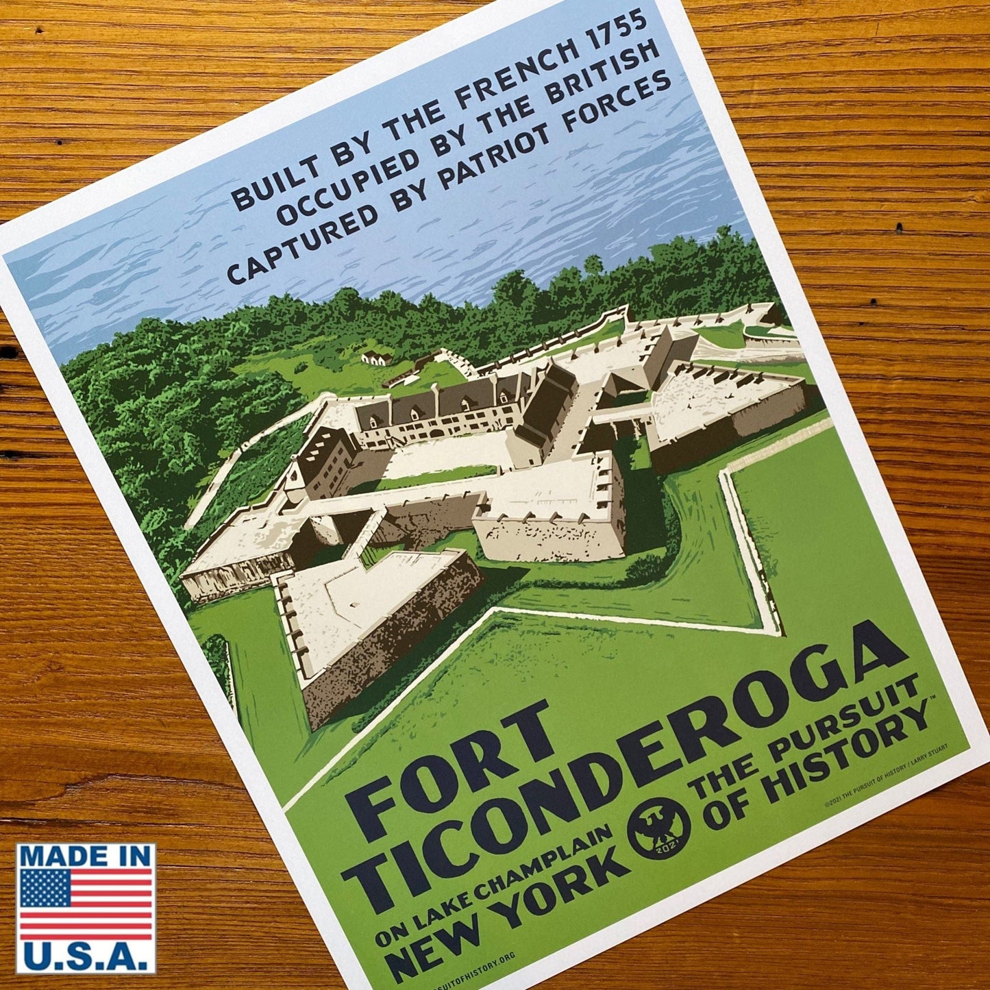 Fort Ticonderoga as a Small poster from the History List Store