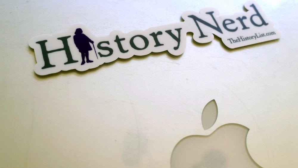 "History Nerd" Sticker Sheet with Die Cut Stickers— Benjamin Franklin from The History List Store