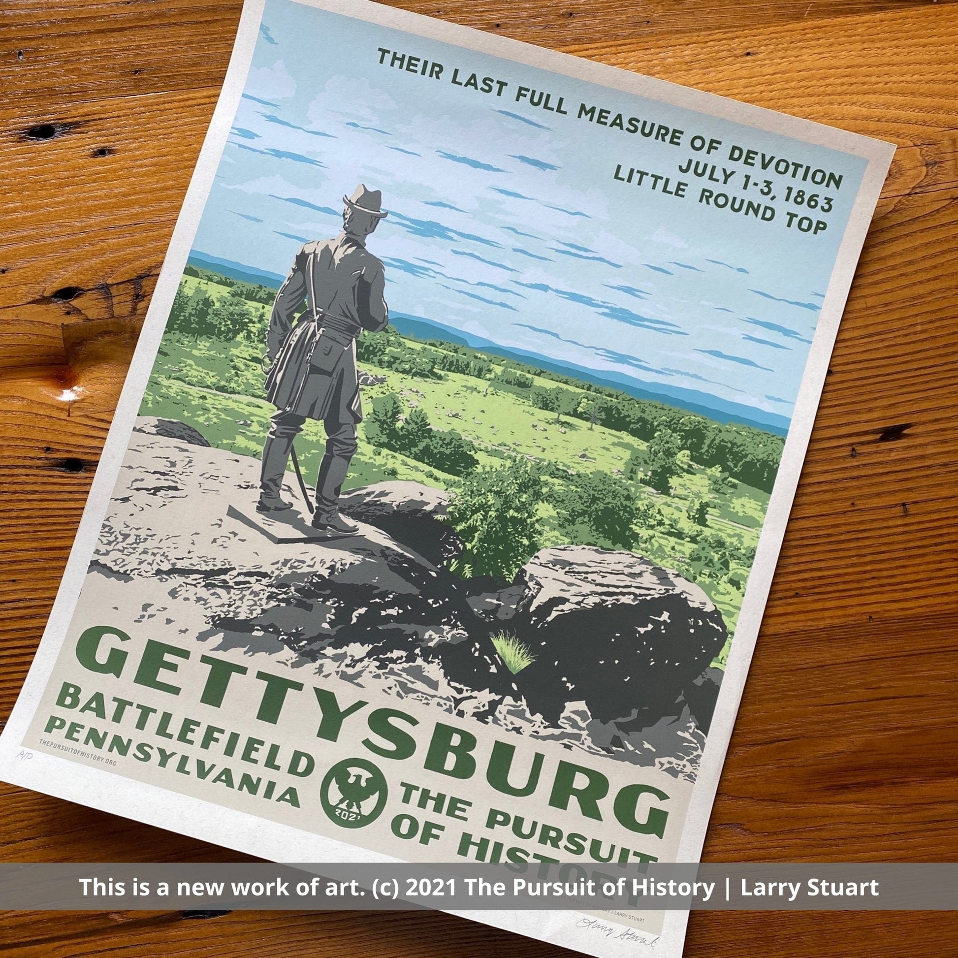 Gettysburg Battlefield limited edition print — Signed and numbered — Only 200 printed from the history list store