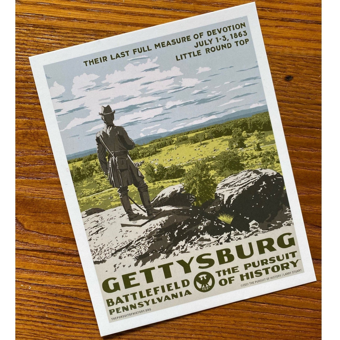 Gettysburg Battlefield Cards - Sold in a pack of 10 from the history list store