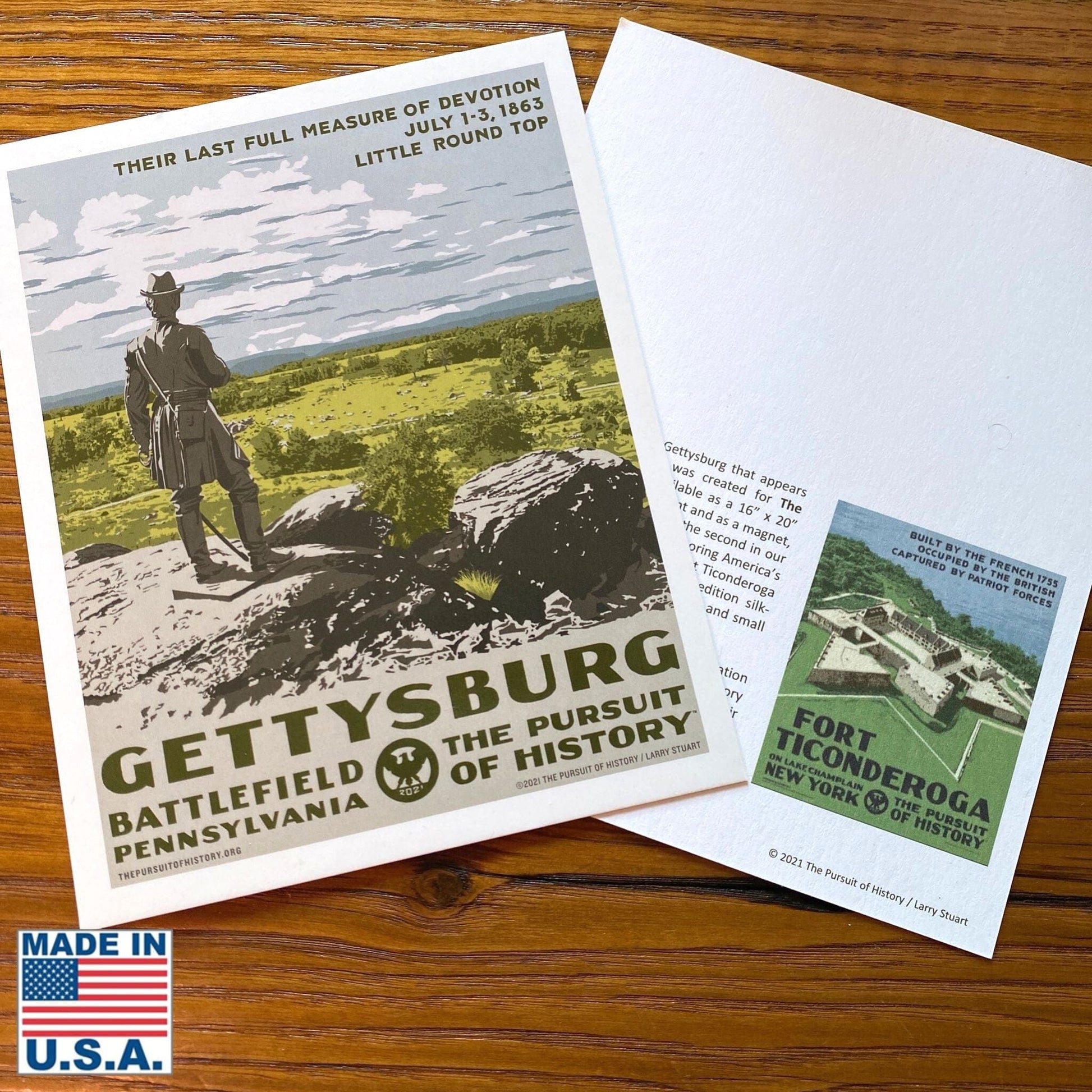 Gettysburg Battlefield Cards from the history list store