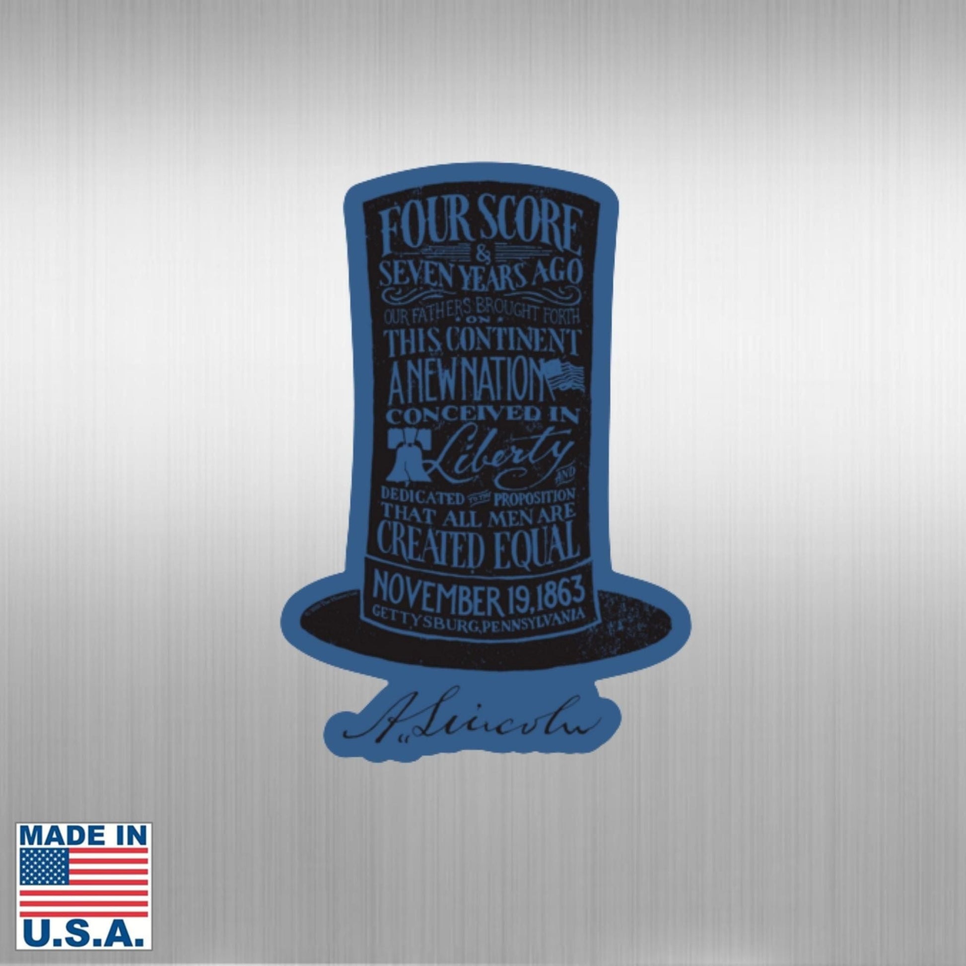 Lincoln's Gettysburg Address and Stovepipe Hat Magnet from The History List store