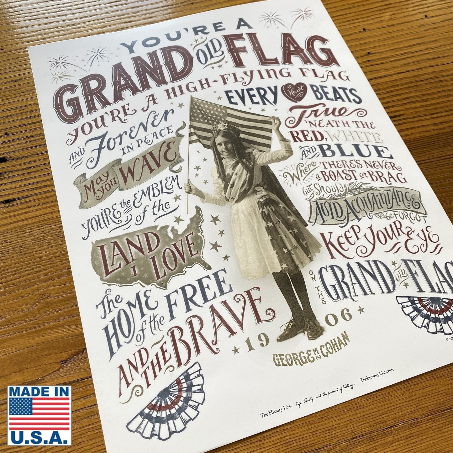 Full image "Grand Old Flag" as a small poster from the history list store