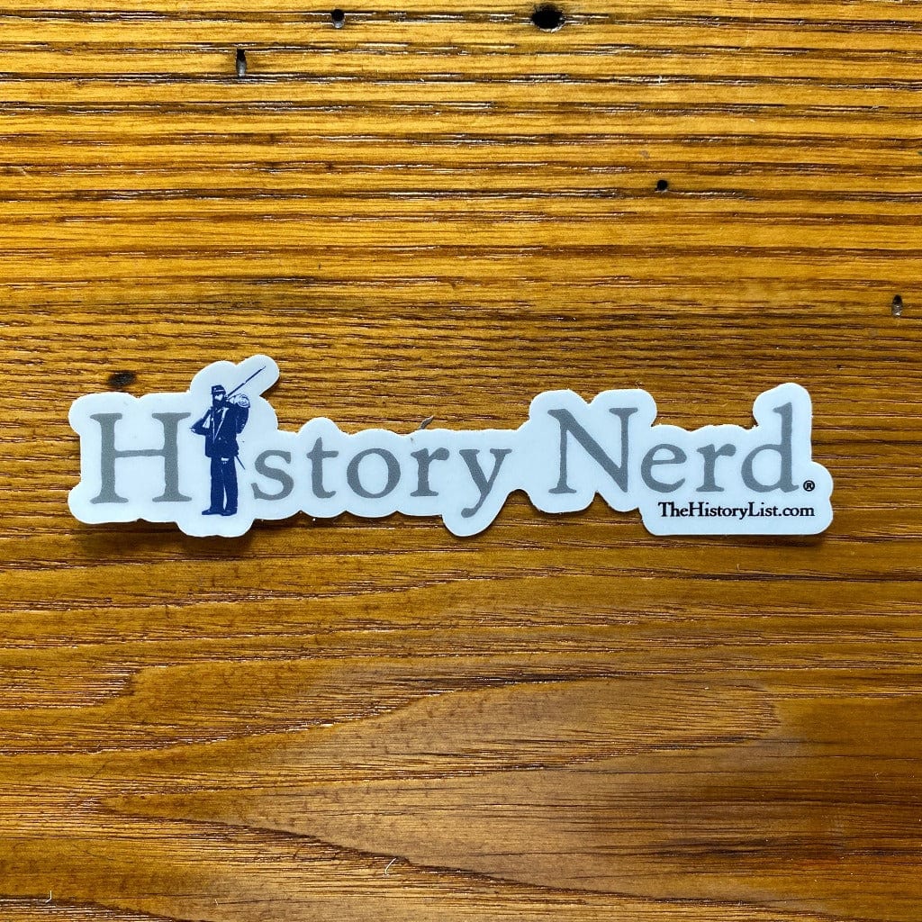 Civil War "History Nerd" sticker from The History List Store