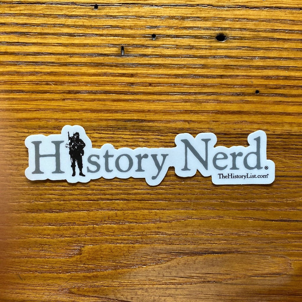 "History Nerd" Sticker with a WWII Soldier from the history list store