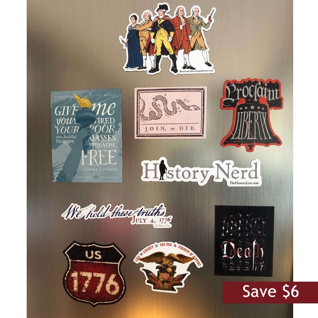 "History Lover" Magnet pack from the history list store