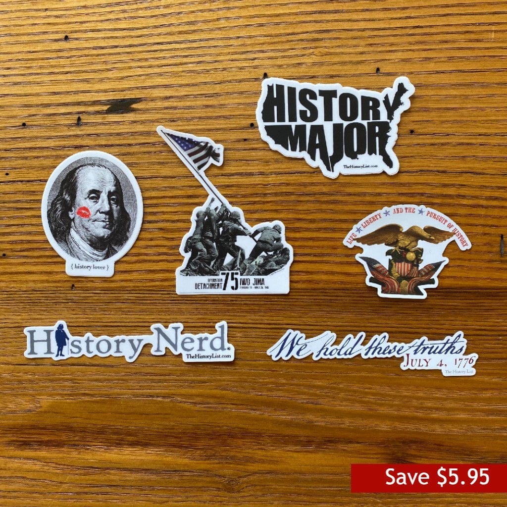 “History Lover” sticker and magnet pack – The History List