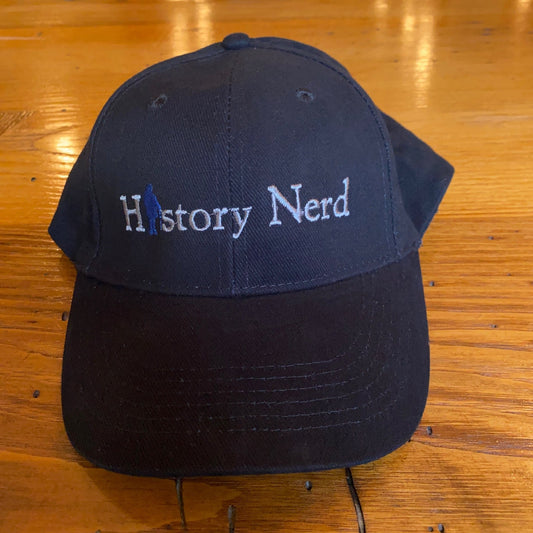 Embroidered "History Nerd" with Ben Franklin cap - Black from The History List Store