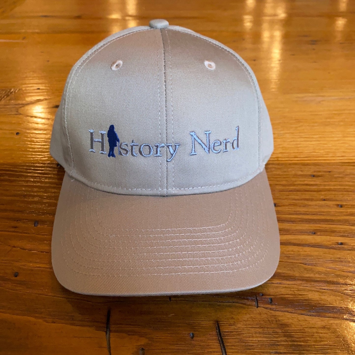 Embroidered "History Nerd" with Ben Franklin cap - Khaki from the History List Store