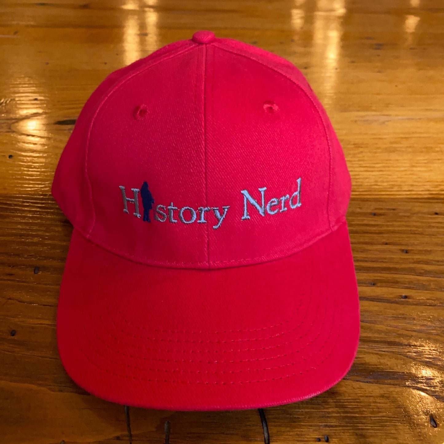 Embroidered "History Nerd" with Ben Franklin cap - Red from the History List Store