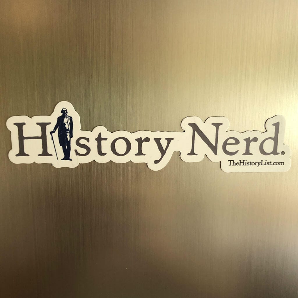 "History Nerd" magnet with George Washington from The History List Store