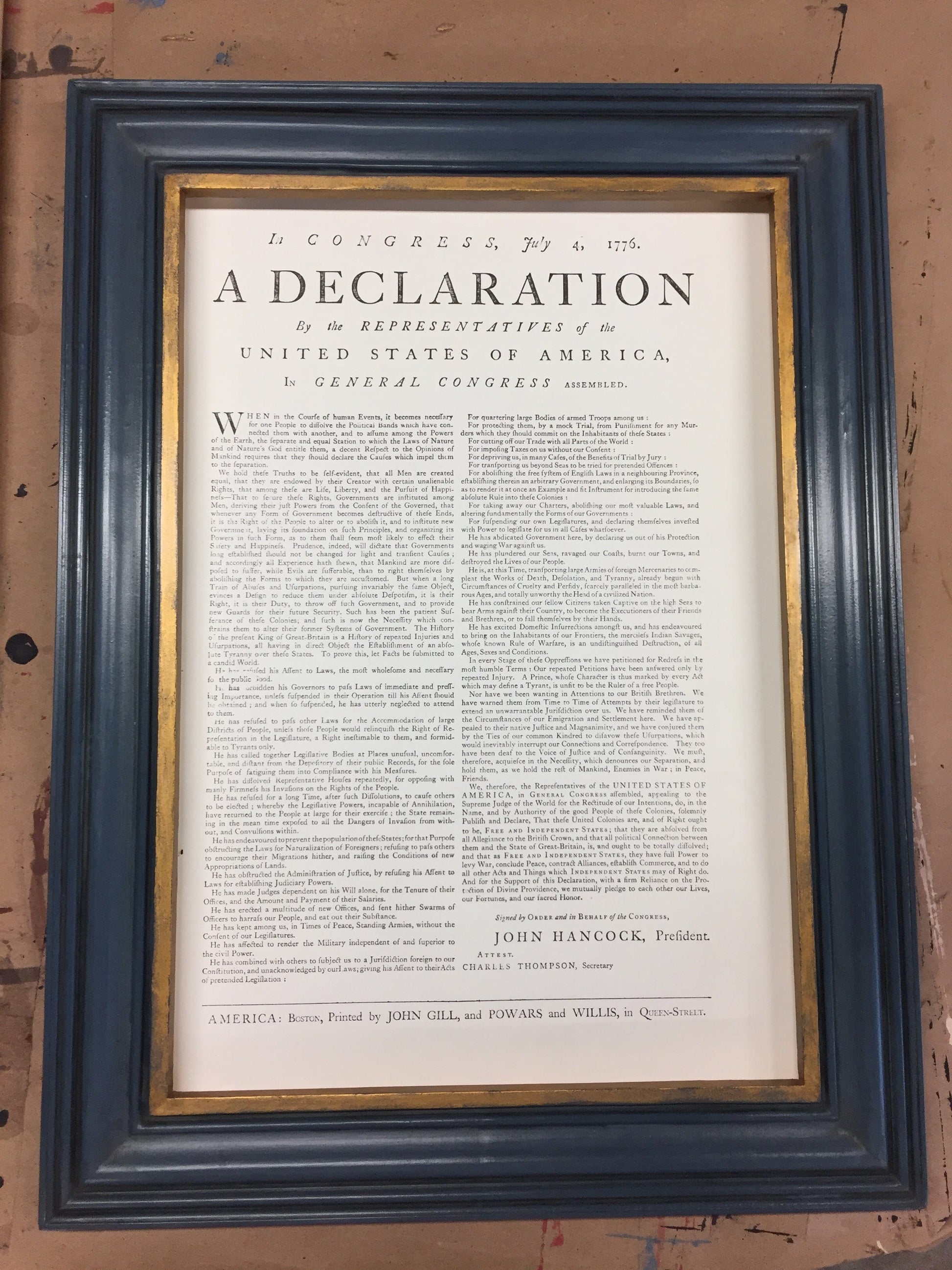 Edes "Declaration of Independence" from the Printing Office of Edes & Gill in Boston from The History List Store