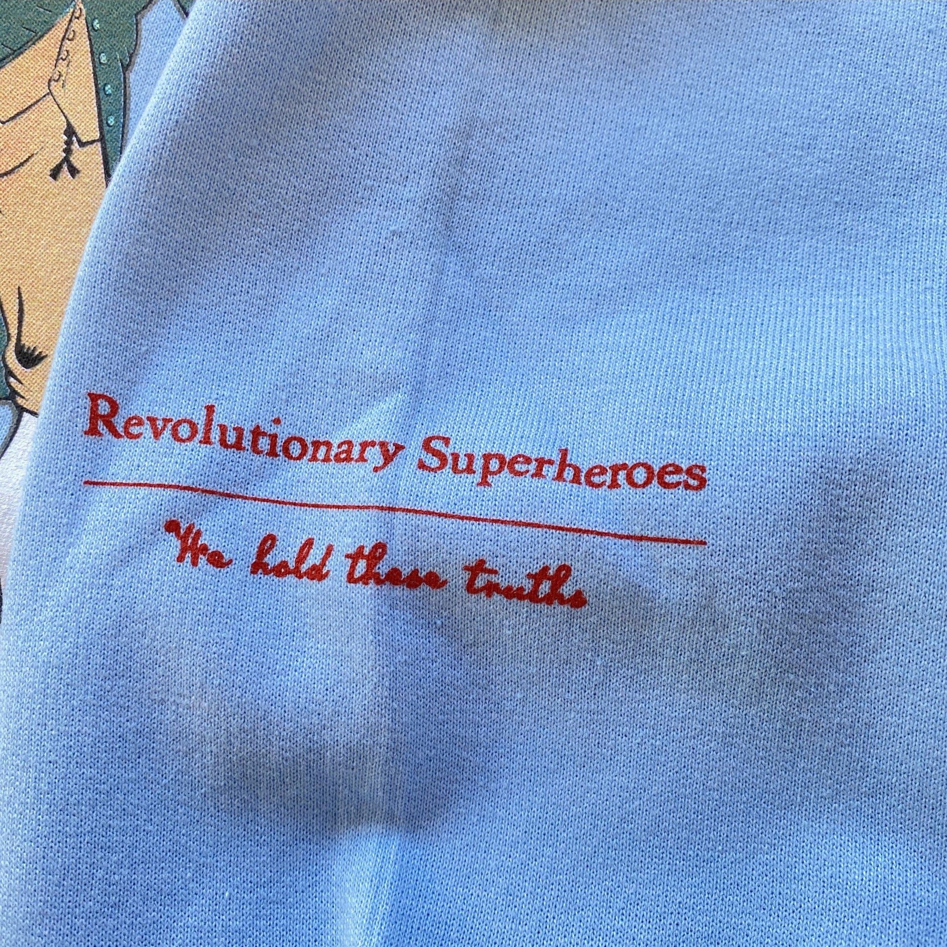 "Revolutionary Superheroes" with George Washington Hooded sweatshirt and Crewneck sweatshirt from The History List Store