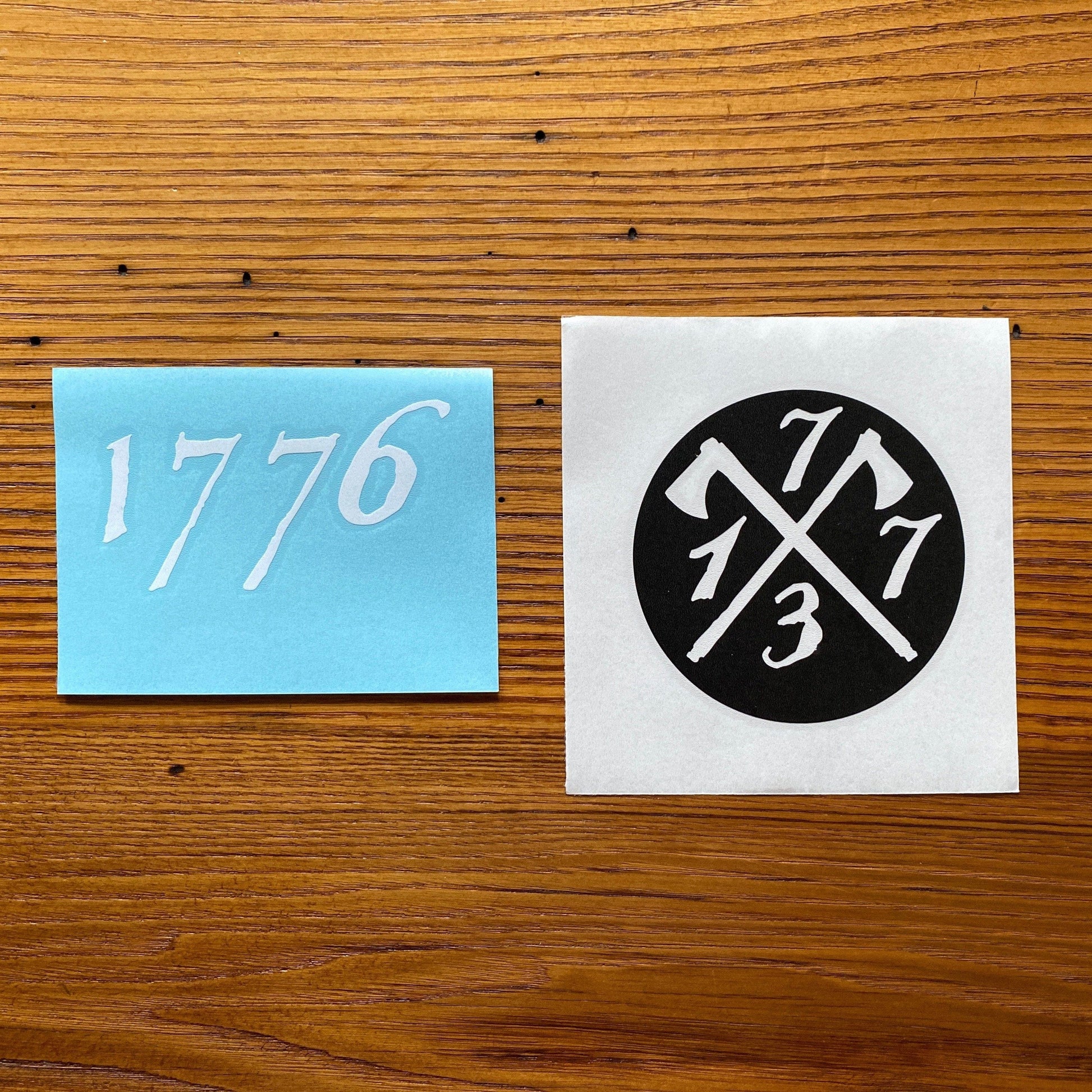 Black and White "1776" Vinyl Decal Sticker From the History List Store