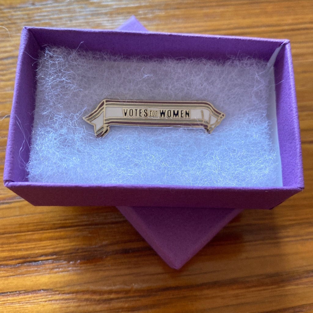 "Votes for Women" Sash pin in a box - From the History List Store
