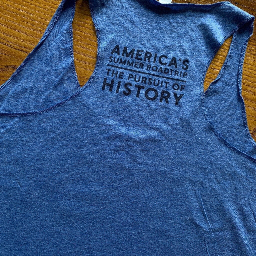 Back of "Route 1776" Tank top for women from the history list store