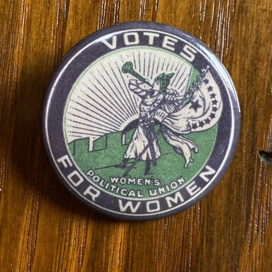 Suffrage Campaign Historical Button Pins and Sticker Sheet Bundle