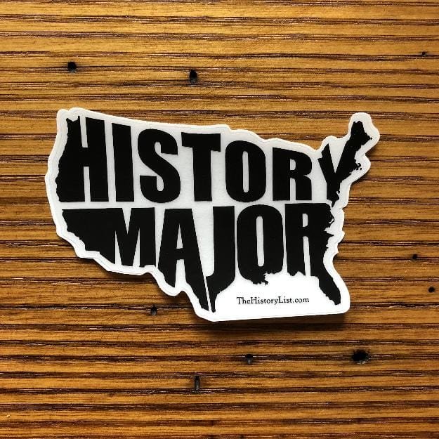 "History Major" sticker from The History List Store