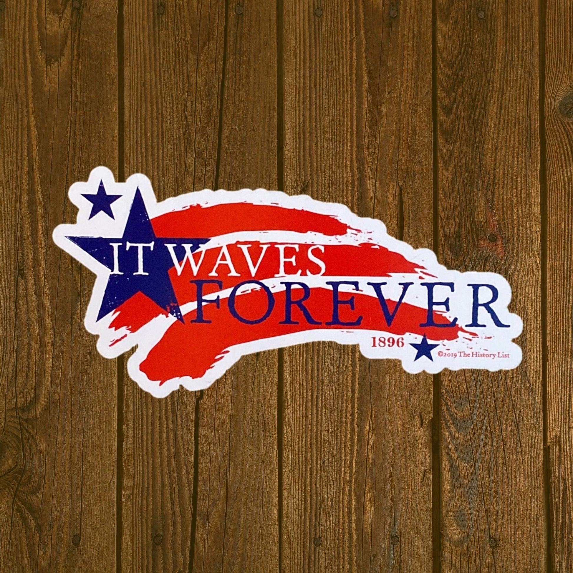 "It Waves Forever" Sticker from the history list store
