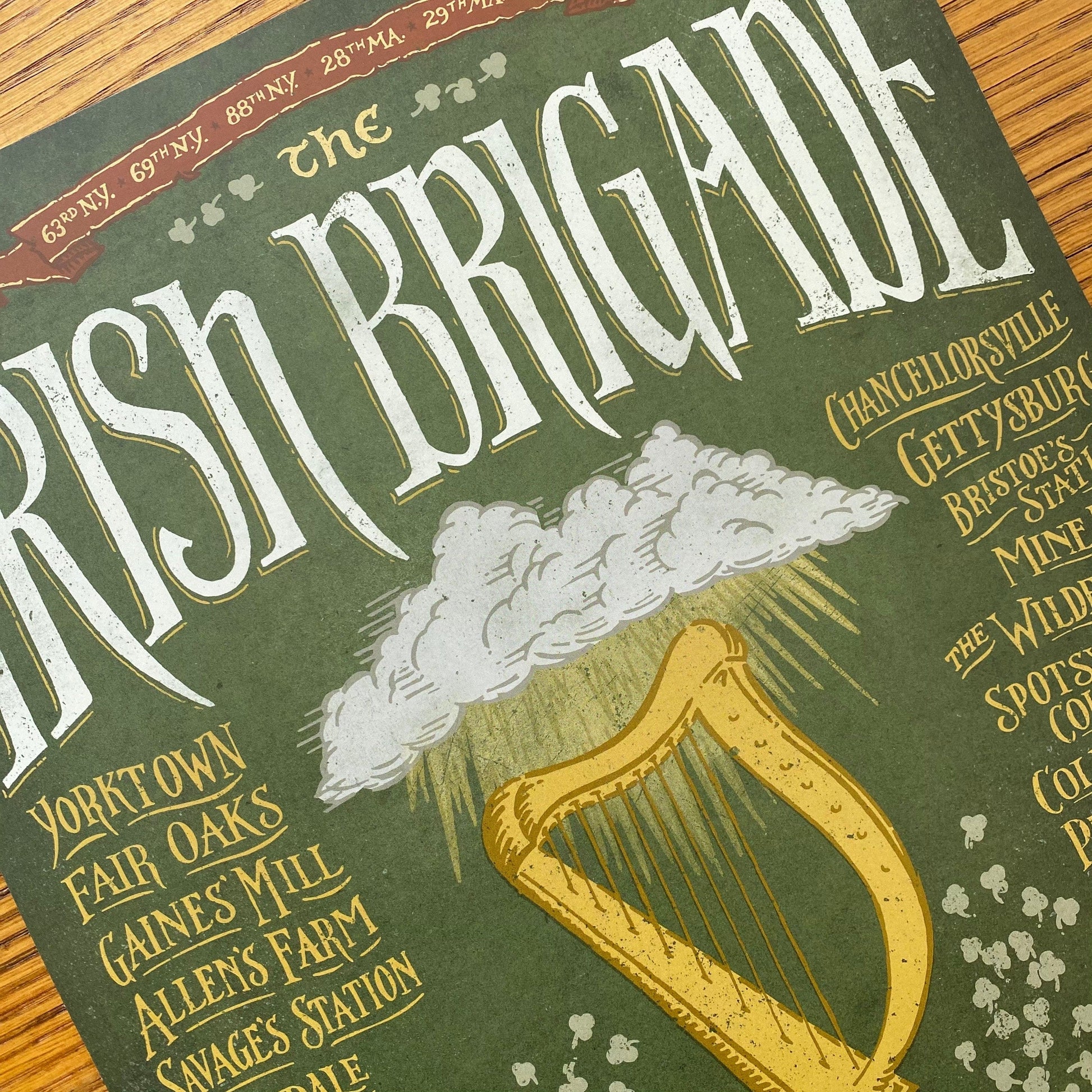 Close-up The Civil War "Irish Brigade" as a small poster from the History List Store