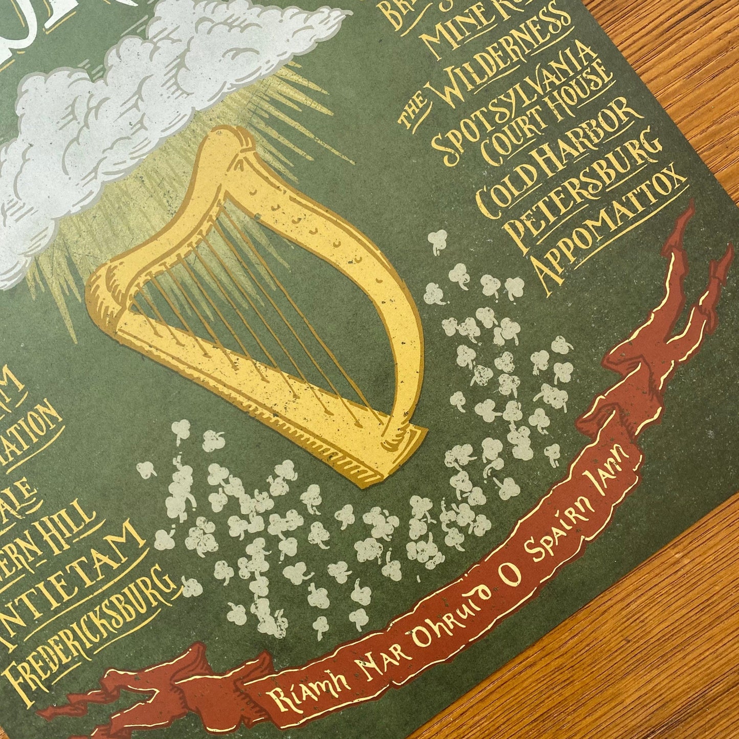 Close-up Print The Civil War "Irish Brigade" as a small poster from the History List Store