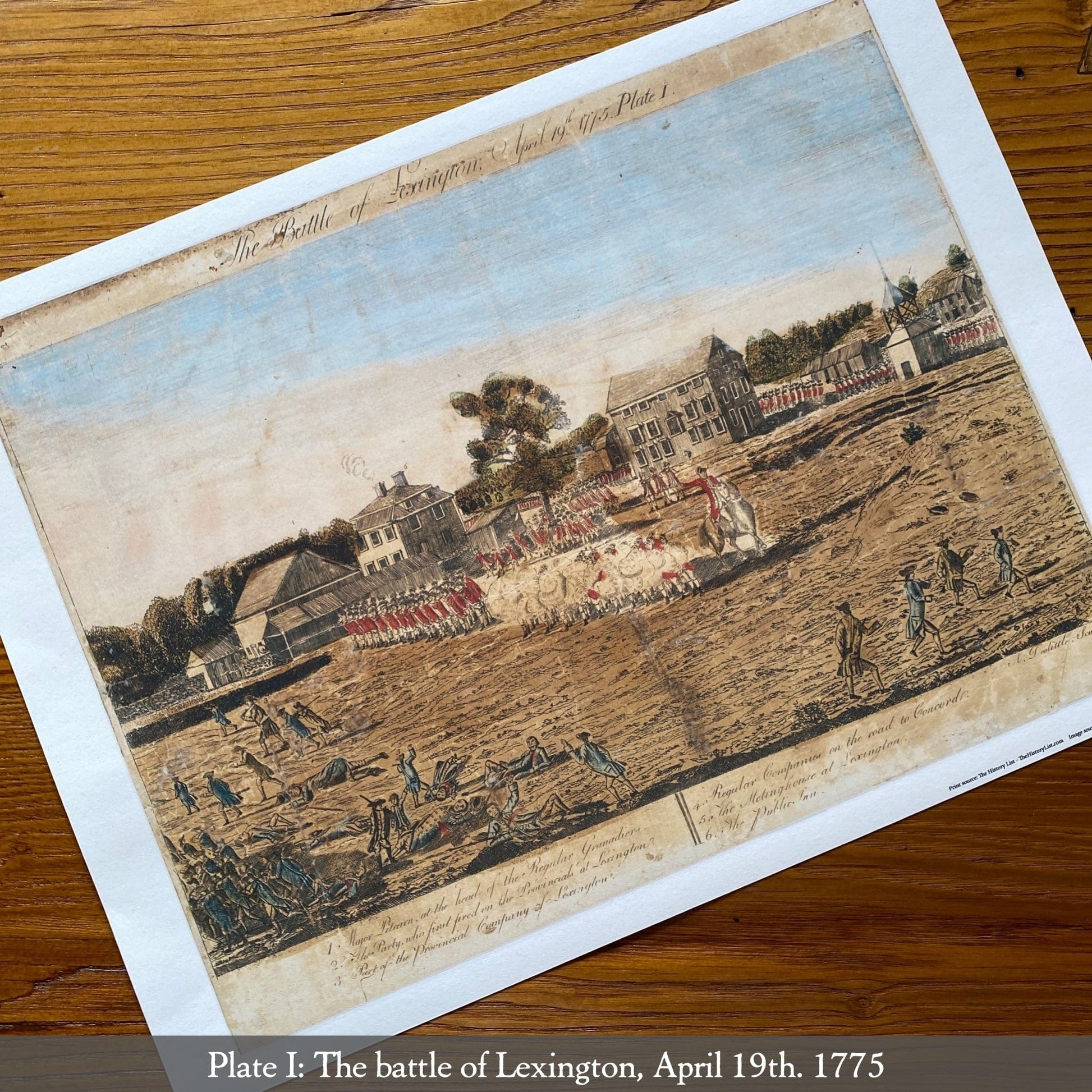 Plate 1: The Battle of Lexington - "The Doolittle Engravings of the Battle of Lexington and Concord" Archival Print from the history list store