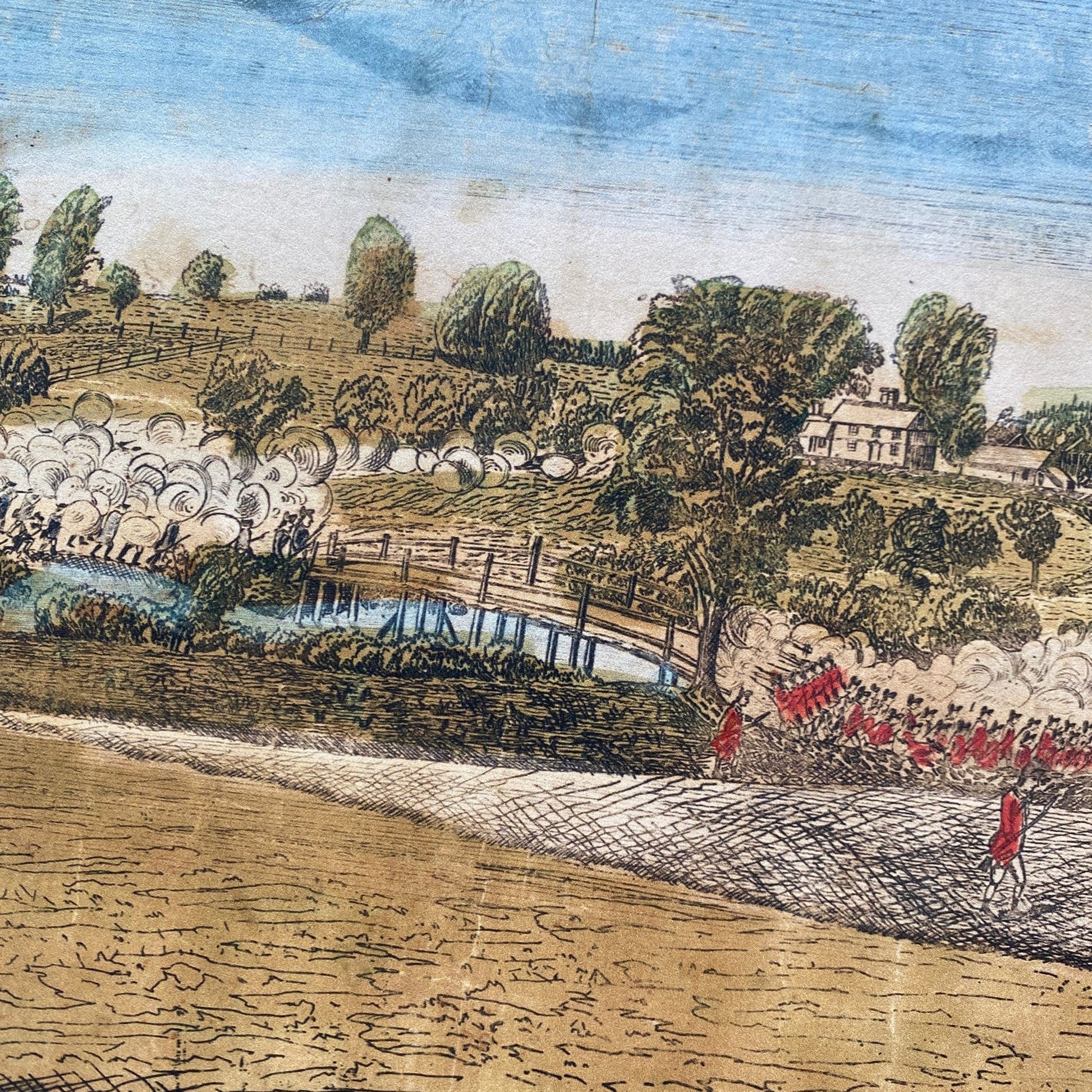 Closeup "The Doolittle Engravings of the Battle of Lexington and Concord" Archival Print from the history list store