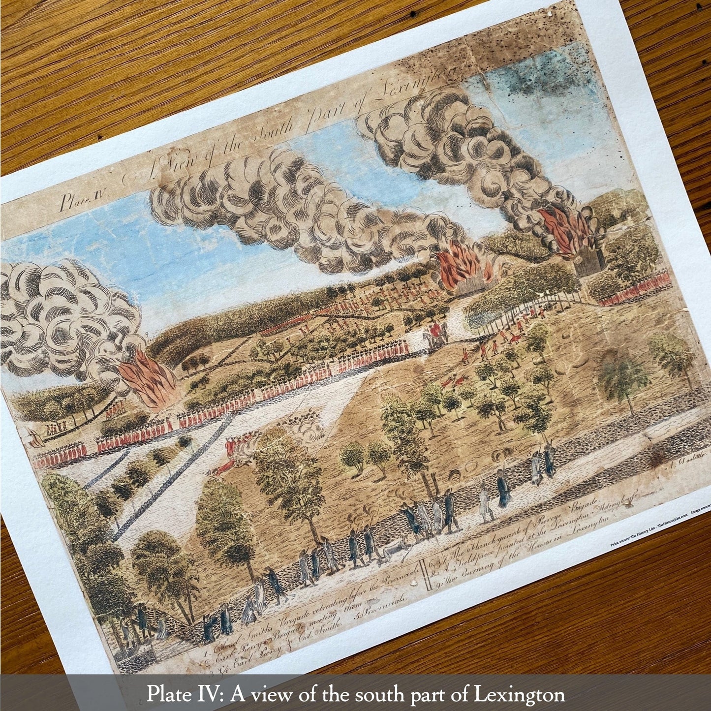 Plate 4: A view of the south part of Lexington - "The Doolittle Engravings of the Battle of Lexington and Concord" Archival Print from the history list store