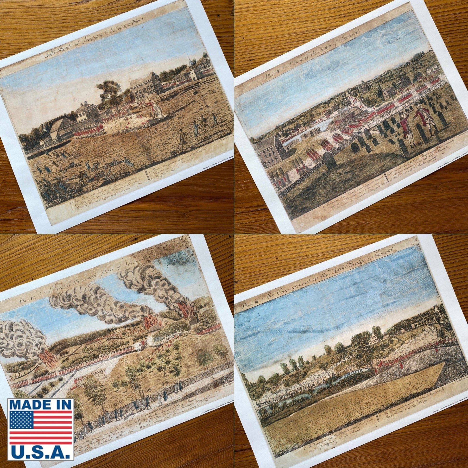 "The Doolittle Engravings of the Battle of Lexington and Concord" Archival Print from The History List store