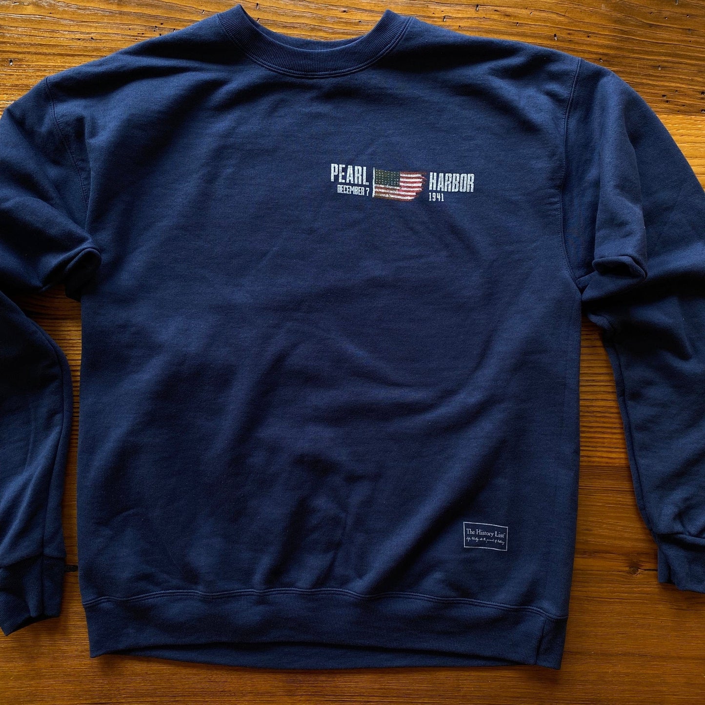 Front Pearl Harbor “Battleship Row” Crewneck sweatshirt from the History List Store