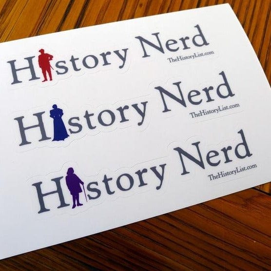 "History Nerd" Sticker Sheet with 3 Die Cut Stickers—Roosevelt, Anthony and Franklin from The History List Store