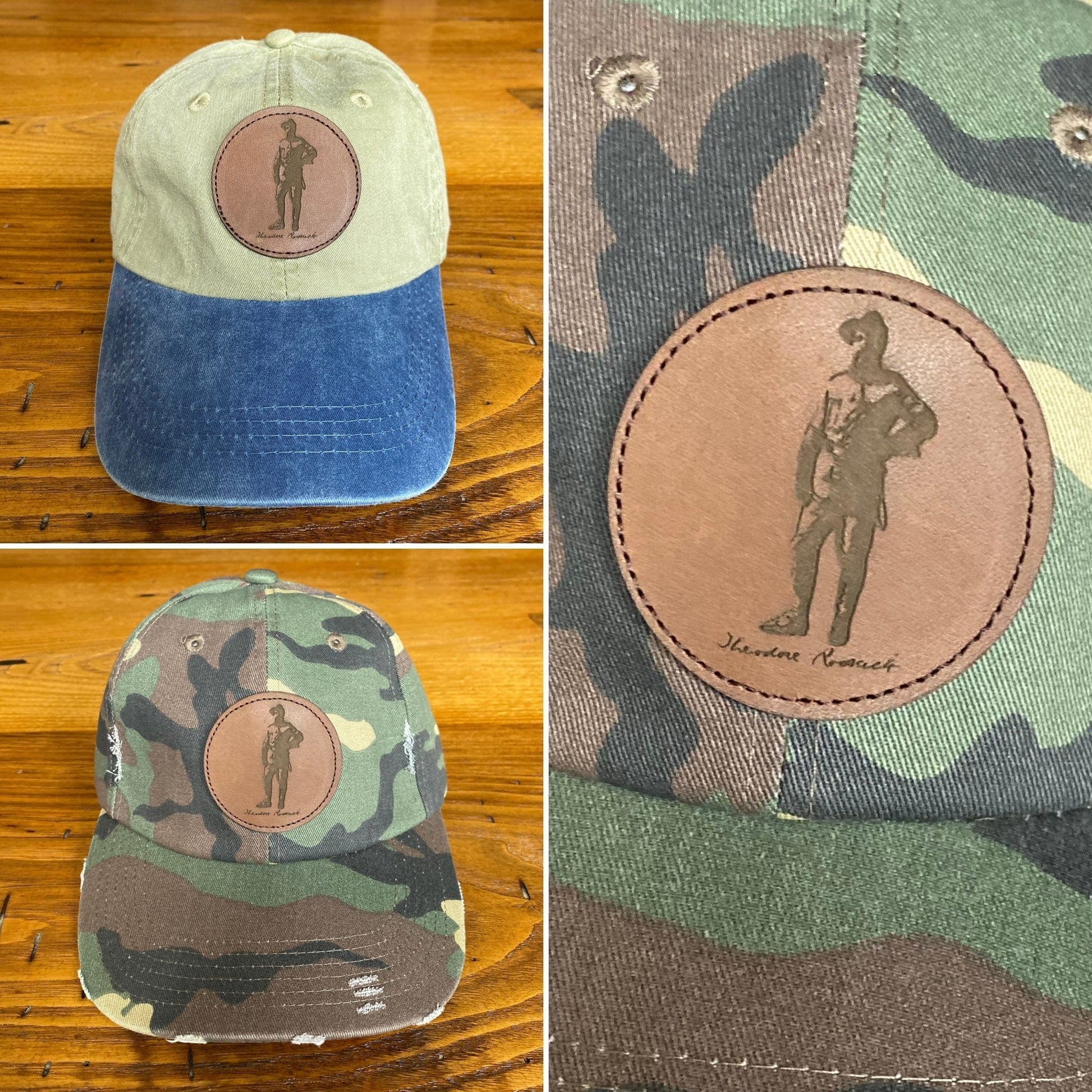 Theodore Roosevelt "Signature Series" Leather patch cap from the History List Store