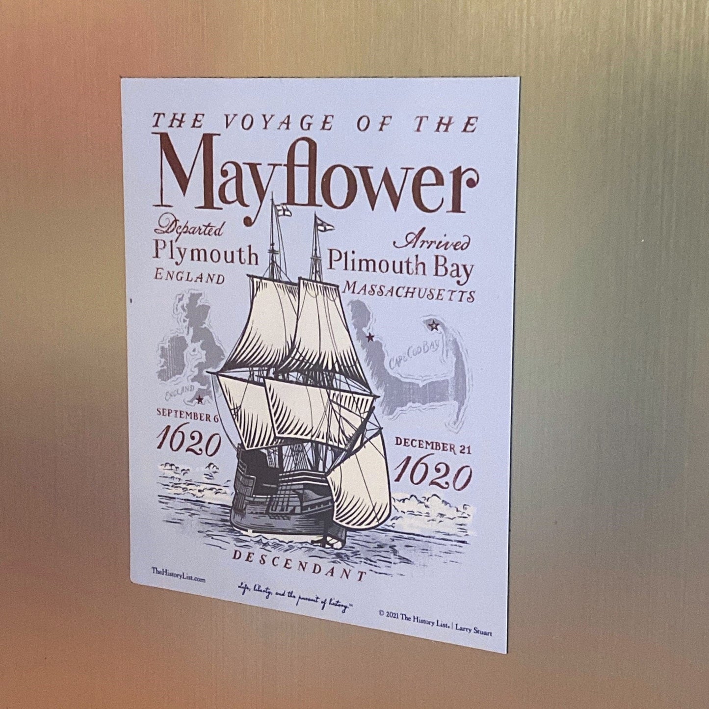 "The Voyage of the Mayflower" Magnet from the history list store