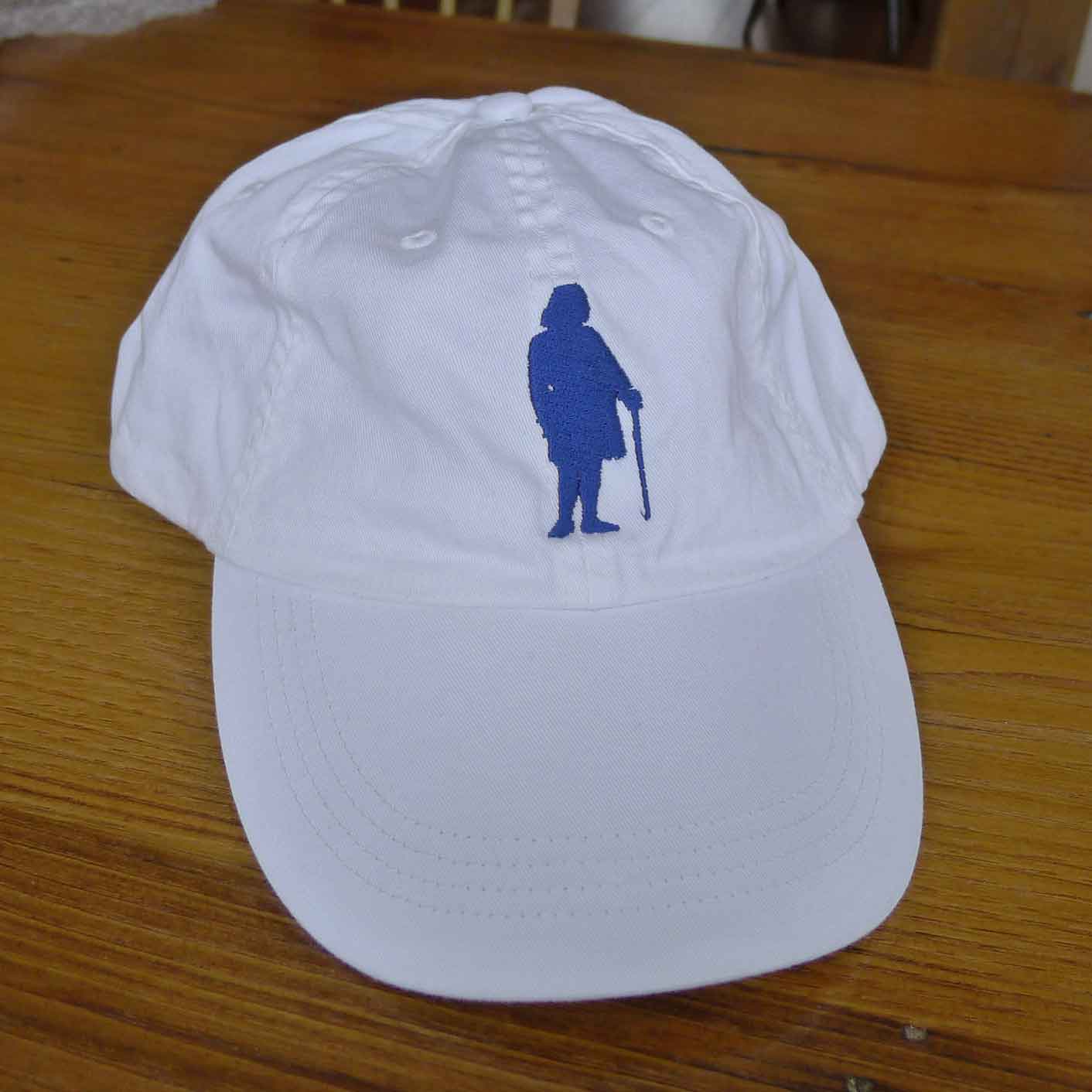 Embroidered Ben Franklin "History Nerd" cap - Blue on white cap from The History List Store