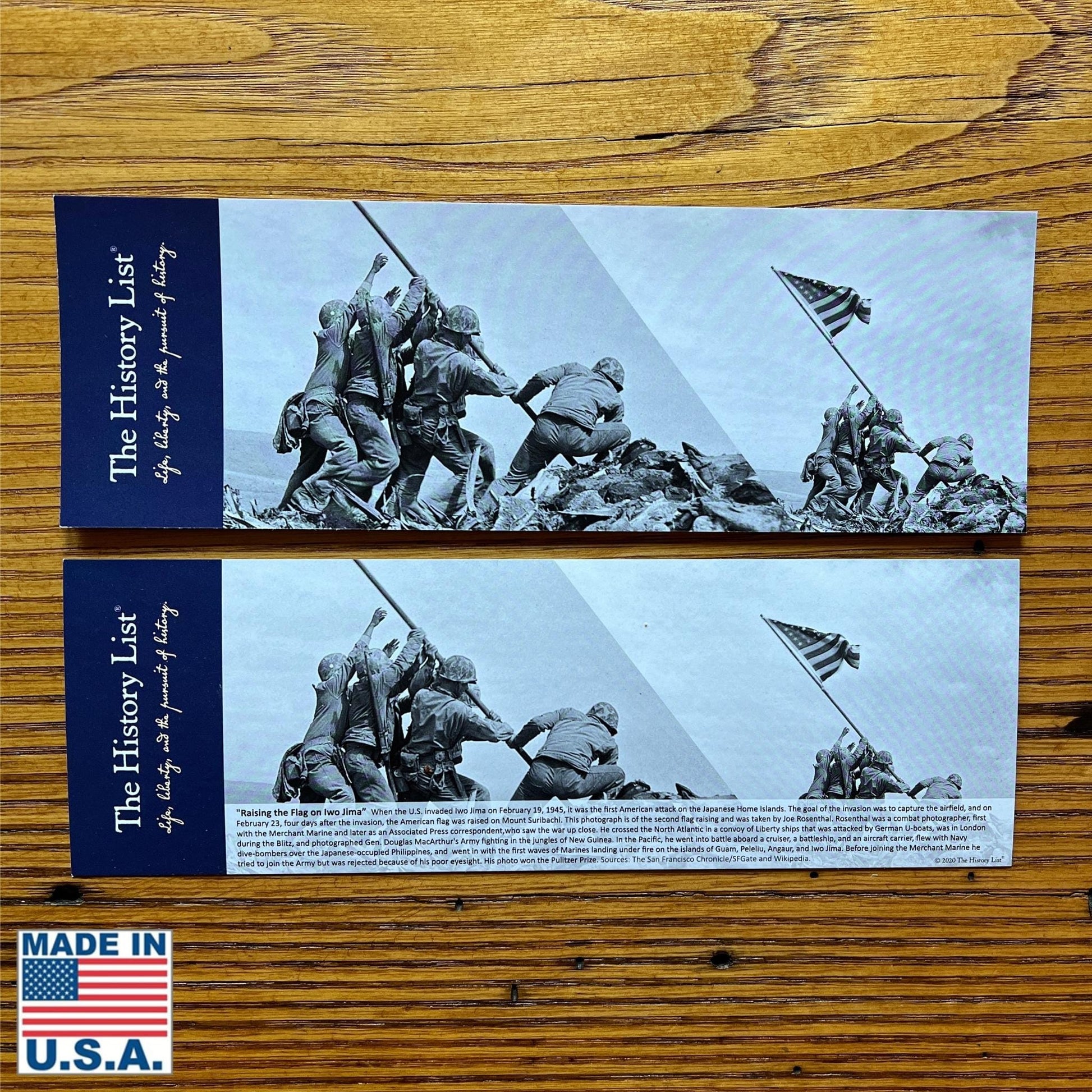 Flag raising on Mount Suribachi Bookmark from The History List store