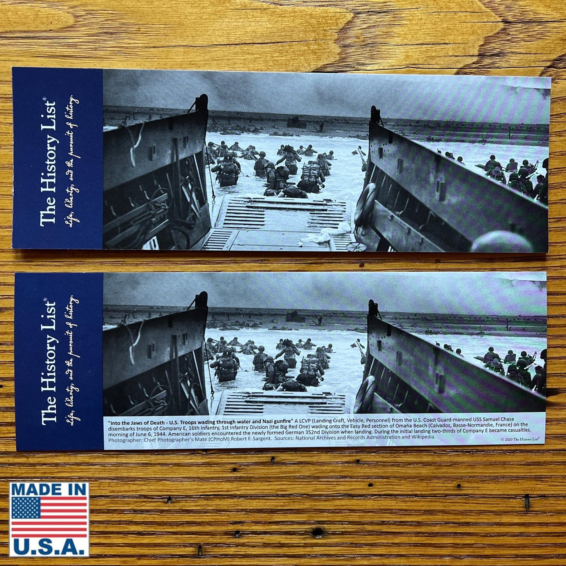 D-Day Landing Bookmark from The History List store